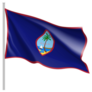 Waving Flag Of Guam Illustration Sticker