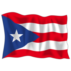Waving Flag Of Puerto Rico Sticker