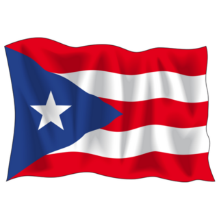 Waving Flag Of Puerto Rico Sticker