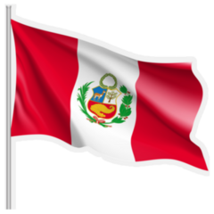Waving Flag Of Republic Peru Sticker