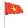 Waving Flag Of Vietnam Sticker
