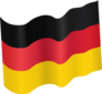 Waving German Flag Sticker
