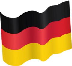 Waving German Flag Sticker