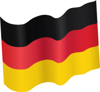 Waving German Flag Sticker