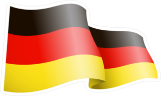 Waving Germany Flag Sticker