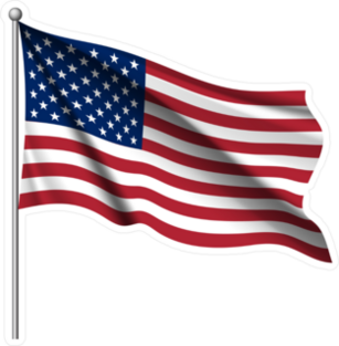 Waving National Flag Of United States Of America Sticker