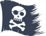 Waving Pirate Flag Sticker