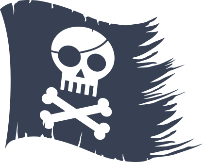 Waving Pirate Flag Sticker
