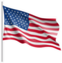 Waving United States Of America Flag Sticker