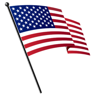 Wavy American Flag Sticker