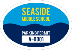 Wavy Oval Parking Permit Sticker