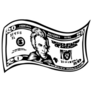 Wavy Twenty Dollar Bill Sticker