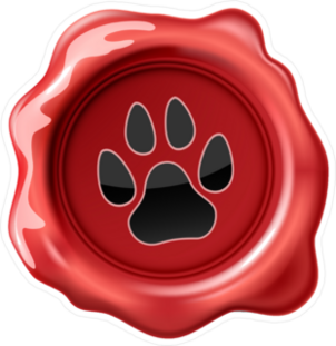 Wax Seal Animal Paw Print Sticker