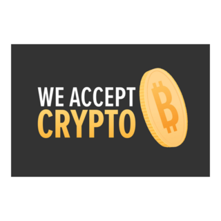 We Accept Crypto Currency Sticker