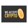 We Accept Crypto Currency Sticker