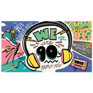 We Are 90s Party Mix Sticker