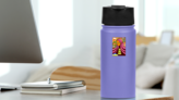 We Are Love 1960s & 70s Style Hippie Psychedelic Sticker on a Water Bottle (New) example