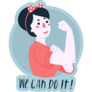 We Can Do It Feminism Poster Sticker