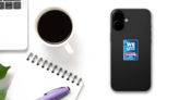 We Love Teachers Banner Sticker on a Phone (New) example