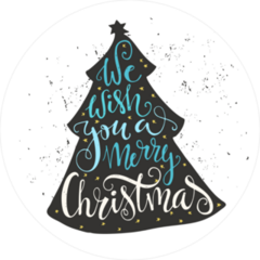 We Wish You A Merry Christmas Tree Sticker