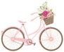 Wedding Bicycle With Flowers Sticker