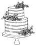 Wedding Cake Sketch Sticker