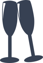 Wedding Champagne Glasses Sticker