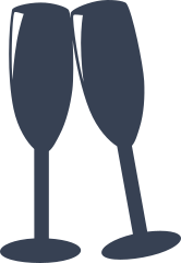 Wedding Champagne Glasses Sticker