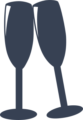 Wedding Champagne Glasses Sticker