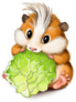 Weggy Hamster Eats A Salad Sticker