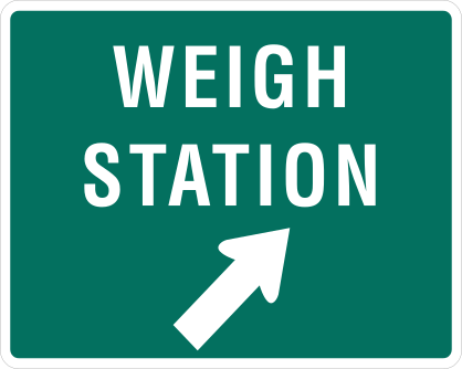 Weigh Station Diagonally Right Sticker