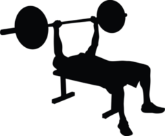 Weightlifter On Weight Bench Sticker