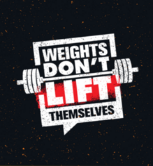 Weights Dont Lift Themselves Workout Sticker