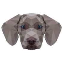 Weimaraner Geometric Sticker