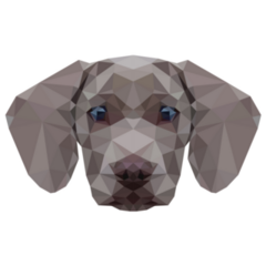 Weimaraner Geometric Sticker