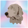 Weimaraner Gradient Sticker