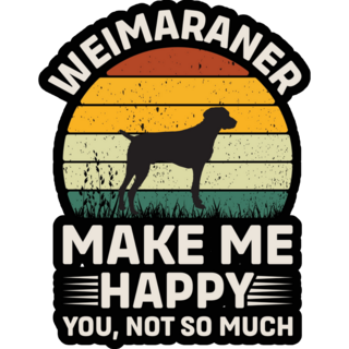 Weimaraner Happy Sticker