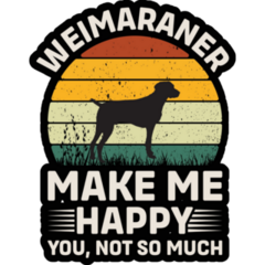 Weimaraner Happy Sticker
