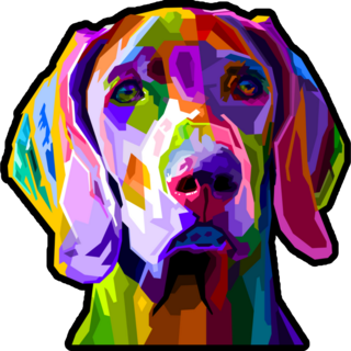 Weimaraner Pop Art Sticker