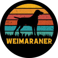 Weimaraner Retro Sticker