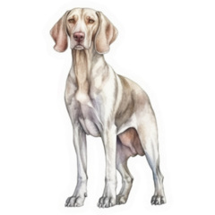 Weimaraner Stands Sticker