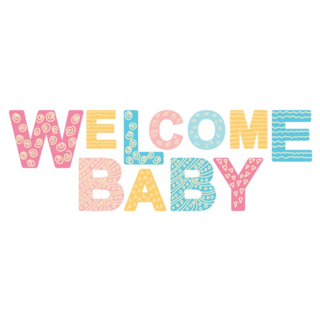 Welcome Baby Pastel Sticker