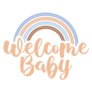 Welcome Baby Rainbow Sticker