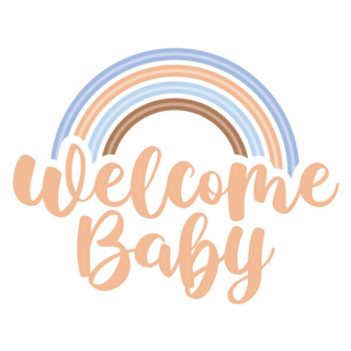 Welcome Baby Rainbow Sticker