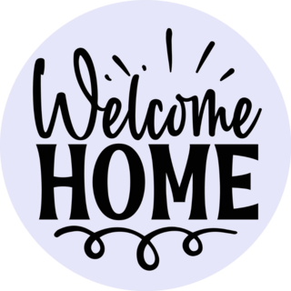 Welcome Home Font Sticker