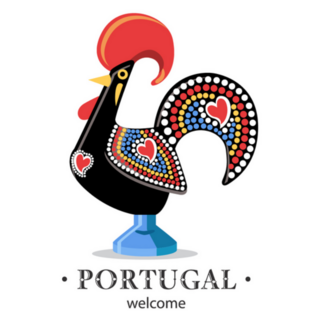 Welcome Portugal Rooster Symbol Sticker
