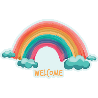 Welcome Rainbow Sticker