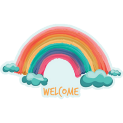 Welcome Rainbow Sticker