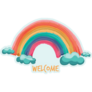 Welcome Rainbow Sticker
