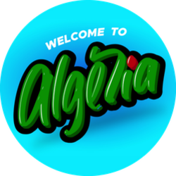 Welcome To Algeria Modern Lettering On Blue Sticker